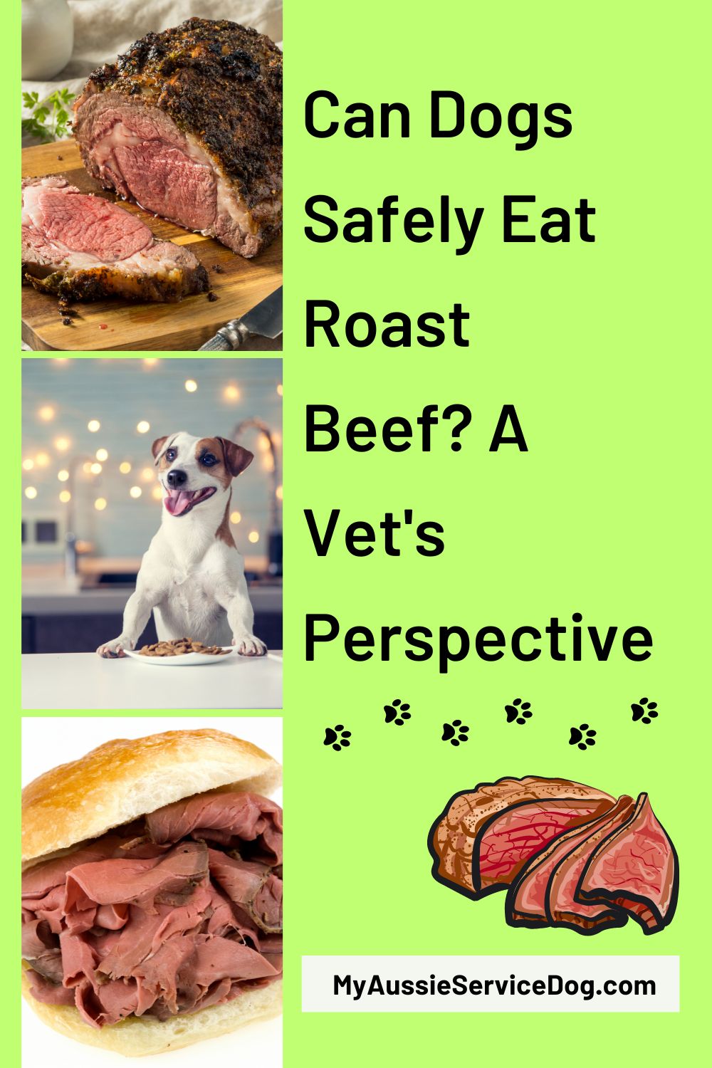 Can Dogs Eat Roast Beef? A Vet's Perspective My Aussie Service Dog
